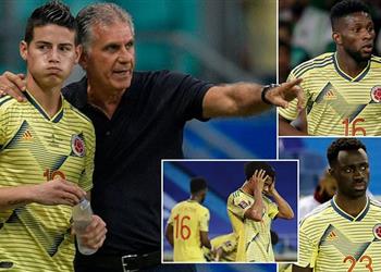 بيان رسمي خاميس رودريجيز يرد على أنباء شجاره مع لاعبي كولومبيا