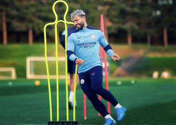 أجويرو يعود لتدريبات مانشستر سيتي قبل مباراة توتنهام في البريميرليج