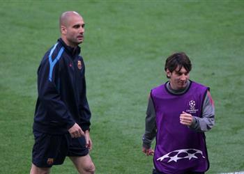 جوارديولا يرد على أنباء انتقال ميسي إلى مانشستر سيتي