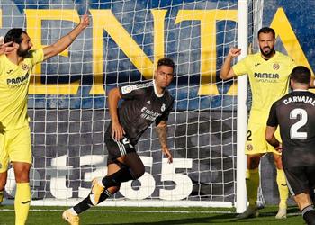 فيديو برأسية رائعة ماريانو ي سجل هدف ريال مدريد الأول أمام فياريال