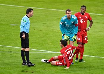 إصابة قوية للوكاس هيرنانديز في مباراة بايرن ميونخ وفيردر بريمن