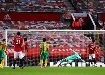 برونو فرنانديز بعد تسجيله هدف فوز مانشستر يونايتد أمام وست بروميتش لست سعيد ا