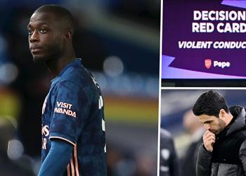 أرتيتا عن طرد بيبي أمام ليدز خذل آرسنال وما حدث غير مقبول