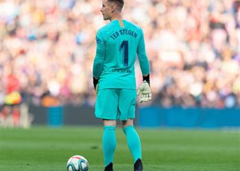 تير شتيجن يحقق رقم ا قياسي ا مع برشلونة بعد الفوز على دينامو كييف