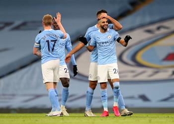 فيديو هاتريك محرز يقود مانشستر سيتي لاكتساح بيرنلي بخماسية في الدوري الإنجليزي