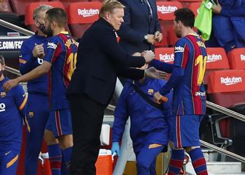 كومان إصابة لينجليه ليست خطيرة ويعلق على احتفال ميسي بقميص مارادونا