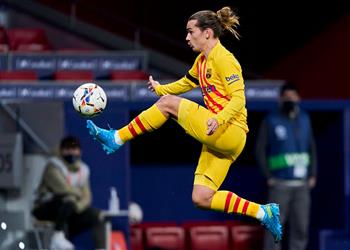 فيديو بالكعب جريزمان يسجل هدف برشلونة الأول أمام فيرينكفاروس