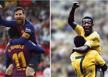 ميسي يقترب من معادلة رقم بيليه الأسطوري قبل مباراة برشلونة وقادش