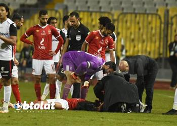 فيديو إصابة طاهر محمد طاهر في مباراة الأهلي وطلائع الجيش