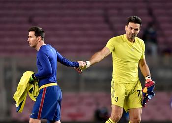 بوفون بعد فوز يوفنتوس على برشلونة تعويض عما حدث أمام ريال مدريد