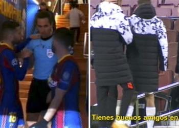 صور ألبا يتعدى لفظي ا على حكم مباراة برشلونة ويوفنتوس وكومان يتهمه بمحاباة الإيطاليين