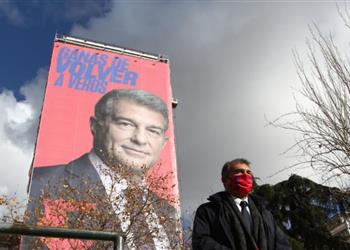 بالصور لابورتا يستفز ريال مدريد بعد الترشح لرئاسة برشلونة