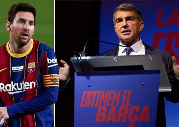 لابورتا برشلونة كذب على ميسي كثير ا ولا أراه بقميص فريق آخر