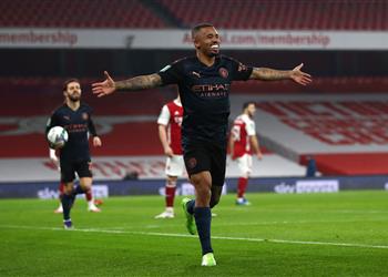 فيديو جيسوس يسجل هدف مانشستر سيتي الأول أمام آرسنال