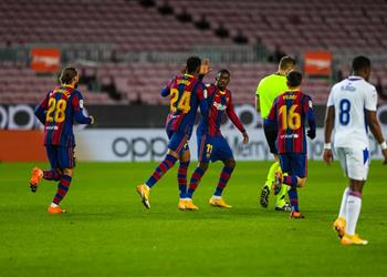 فيديو ديمبلي يسجل هدف التعادل لـ برشلونة أمام إيبار