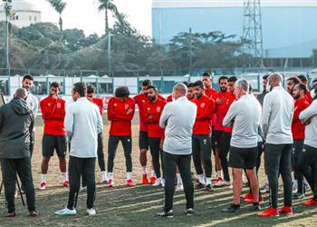 مران استشفائي للاعبي الأهلي استعداد ا لمواجهة سونديب بـ دوري أبطال إفريقيا