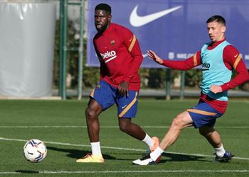 أومتيتي يعود لتدريبات برشلونة قبل مواجهة أتلتيك بلباو