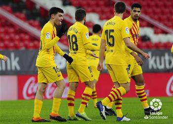 فيديو بيدري يسجل هدف برشلونة الأول أمام أتلتيك بلباو