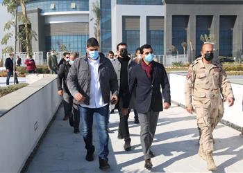 بالصور وزير الرياضة يتفقد المدينة الرياضية بالعاصمة الإدارية استعداد ا لكأس العالم لليد