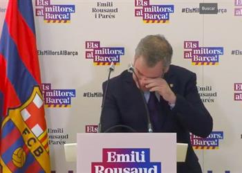 روسو يعلن انسحابه الرسمي باكيا تعرضت لحرب قذرة في انتخابات برشلونة