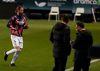 صورة تفاقم إصابة سيرجيو راموس بعد مشاركته في مباراة ريال مدريد وأتلتيك بلباو