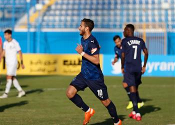 فيديو رمضان صبحي يسجل هدف بيراميدز الثالث أمام المقاولون العرب