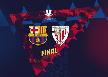 موعد والقنوات الناقلة لمباراة برشلونة وأتلتيك بلباو اليوم في نهائي السوبر الإسباني