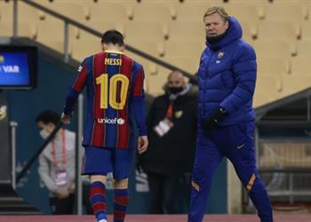 كومان يعلق على طرد ميسي في مباراة برشلونة وأتلتيك بلباو