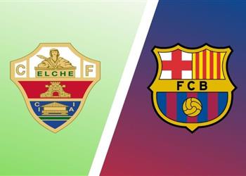 موعد والقناة الناقلة لمباراة برشلونة وإلتشي اليوم في الدوري الإسباني