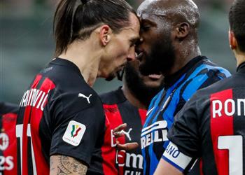 فيديو مشادة حادة بين إبراهيموفيتش ولوكاكو في مباراة ميلان وإنتر