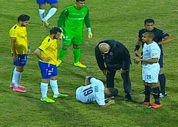 فيديو عبد الله السعيد يغادر مباراة الإسماعيلي وبيراميدز مصاب ا