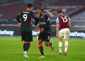 فيديو فينالدوم يسجل هدف ليفربول الثالث أمام وست هام