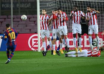 فيديو ميسي يسجل هدف برشلونة الأول أمام أتلتيك بلباو