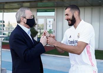 فلورنتينو بيريز بنزيما أسطورة في ريال مدريد وغيابه عن منتخب فرنسا غير مفهوم