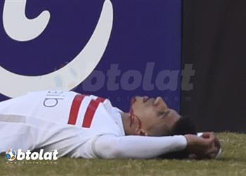 فيديو إصابة محمد عبد الغني في مباراة الزمالك وغزل المحلة