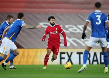 ردود أفعال جماهير ليفربول على أداء محمد صلاح بعد الخسارة أمام برايتون