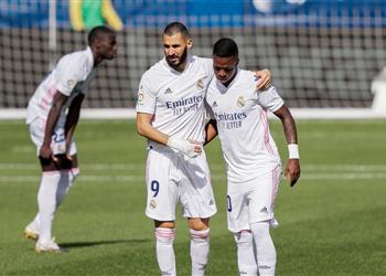 تشكيل ريال مدريد ضد هويسكا في الدوري الإسباني فينيسيوس وبنزيما في الهجوم