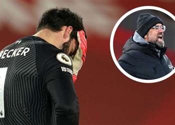 كلوب يكشف حواره مع أليسون بعد أخطائه الكارثية أمام مانشستر سيتي