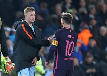 مستشهد ا بالتفاوض مع ميسي دي بروين مستاء من عرض مانشستر سيتي