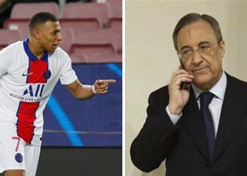 بعد هاتريك برشلونة رئيس ريال مدريد تريند تويتر في حملة للتعاقد مع مبابي