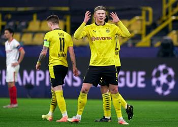 فيديو هالاند يقود بوروسيا دورتموند لربع نهائي دوري أبطال أوروبا أمام إشبيلية
