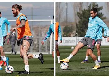 هازارد وراموس يعودان لـ تدريبات ريال مدريد الجماعية مبكر ا