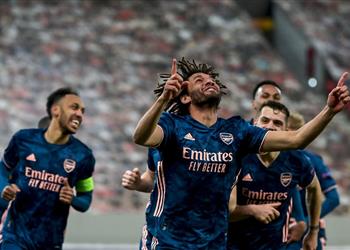 بعد 3 دقائق من مشاركته فيديو محمد النني يسجل هدف آرسنال الثالث أمام أولمبياكوس