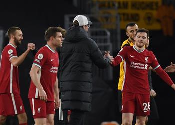روبرتسون بعد فوز ليفربول أمام ولفرهامبتون علينا الآن تقليص الفارق مع الأندية الأخرى