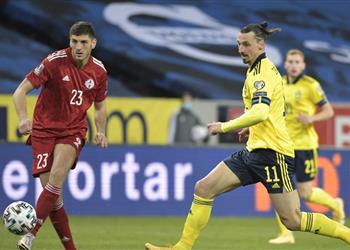 إبراهيموفيتش بعد فوز السويد على جورجيا غنيت النشيد الوطني لأول مرة