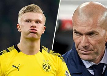 بعد اجتماع وكيله بـ بيريز زيدان يتهرب من الحديث عن انتقال هالاند لـ ريال مدريد