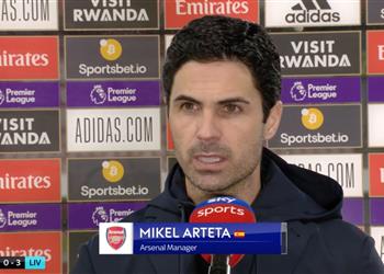 أرتيتا عن خسارة آرسنال أمام ليفربول مصدوم وأتحمل المسؤولية