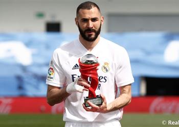 بنزيما يصبح رابع هداف في تاريخ ريال مدريد بالدوري الإسباني