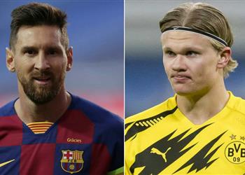 تقارير هالاند يضع 4 شروط للانضمام إلى برشلونة أبرزها بقاء ميسي