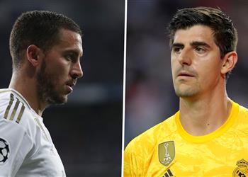 كورتوا يرفض الحديث عن إمكانية انتقال هالاند أو مبابي لـ ريال مدريد ويدافع عن هازارد وفينيسيوس